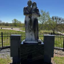 Jesus-Monument-cleaning-in-Memorial-Park-South-Flowery-Branch-GA 2