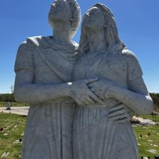 Jesus-Monument-cleaning-in-Memorial-Park-South-Flowery-Branch-GA 1