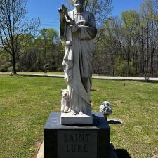 Jesus-Monument-cleaning-in-Memorial-Park-South-Flowery-Branch-GA 4