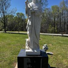 Jesus-Monument-cleaning-in-Memorial-Park-South-Flowery-Branch-GA 5