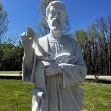 Jesus-Monument-cleaning-in-Memorial-Park-South-Flowery-Branch-GA 7